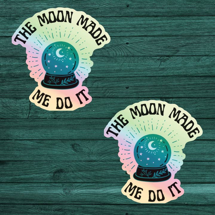 The Moon Made Me Sticker for wholesale by Radiant Ginger Designs