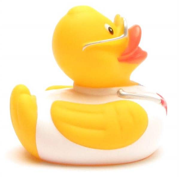 Duckshop - Wholesale Bath Toy - Baby - Rubber duck doctor with glasses - rubber duck1