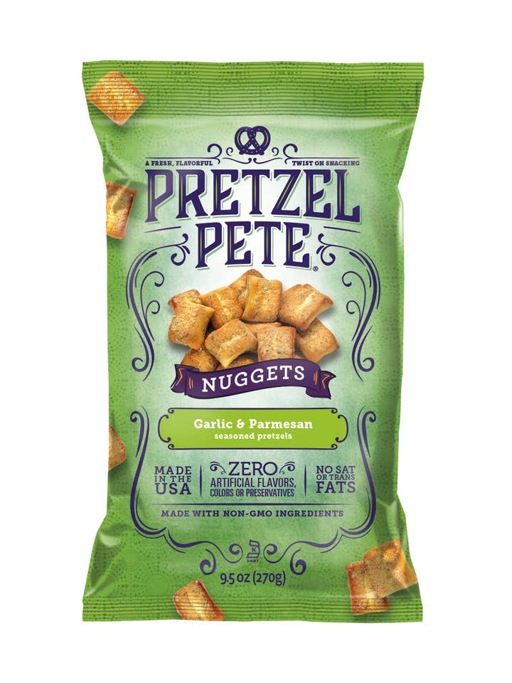 Garlic Parmesan Nuggets 9.5oz for wholesale by Pretzel Pete