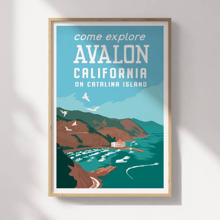 Avalon, California Travel Poster for wholesale by Recollection Project