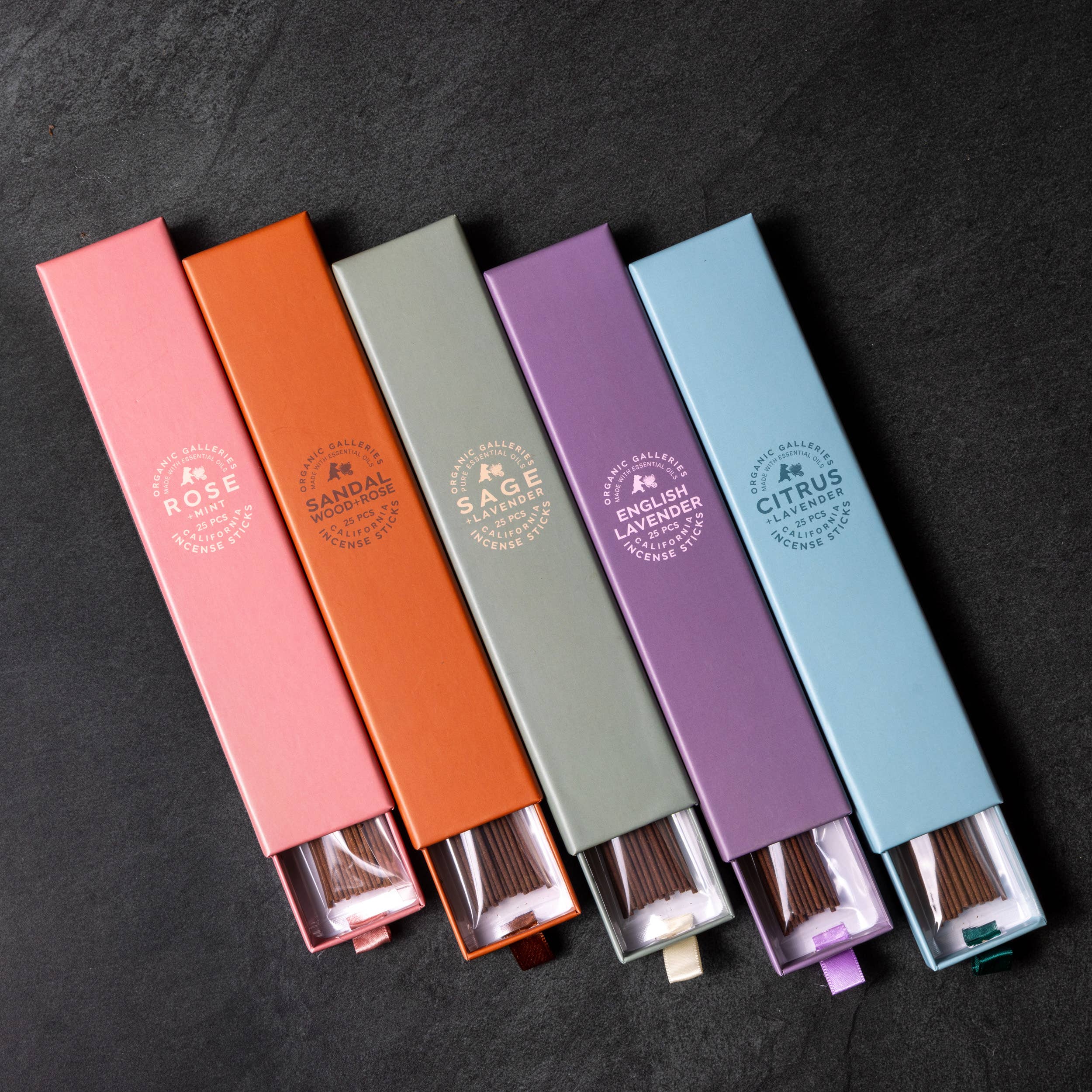 123 Farm - Wholesale Incense - Sandalwood + Rose Aromatherapy Incense Sticks – 25 Pcs Boxed2