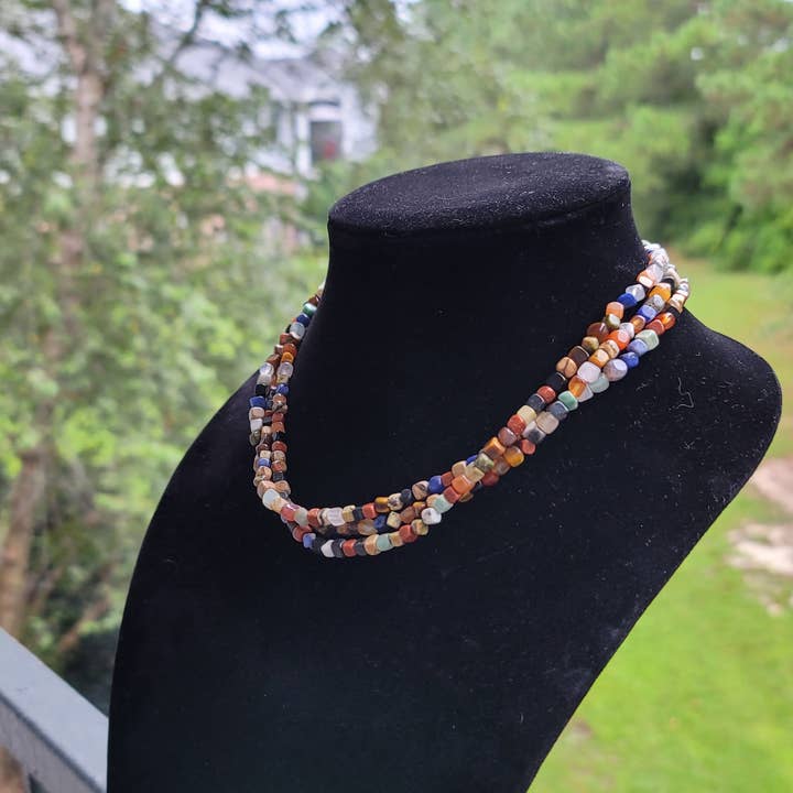 Horse Spirit Studio - Wholesale Choker/Collar - Natural gemstones 3 strand choker Native Southwest handmade 5