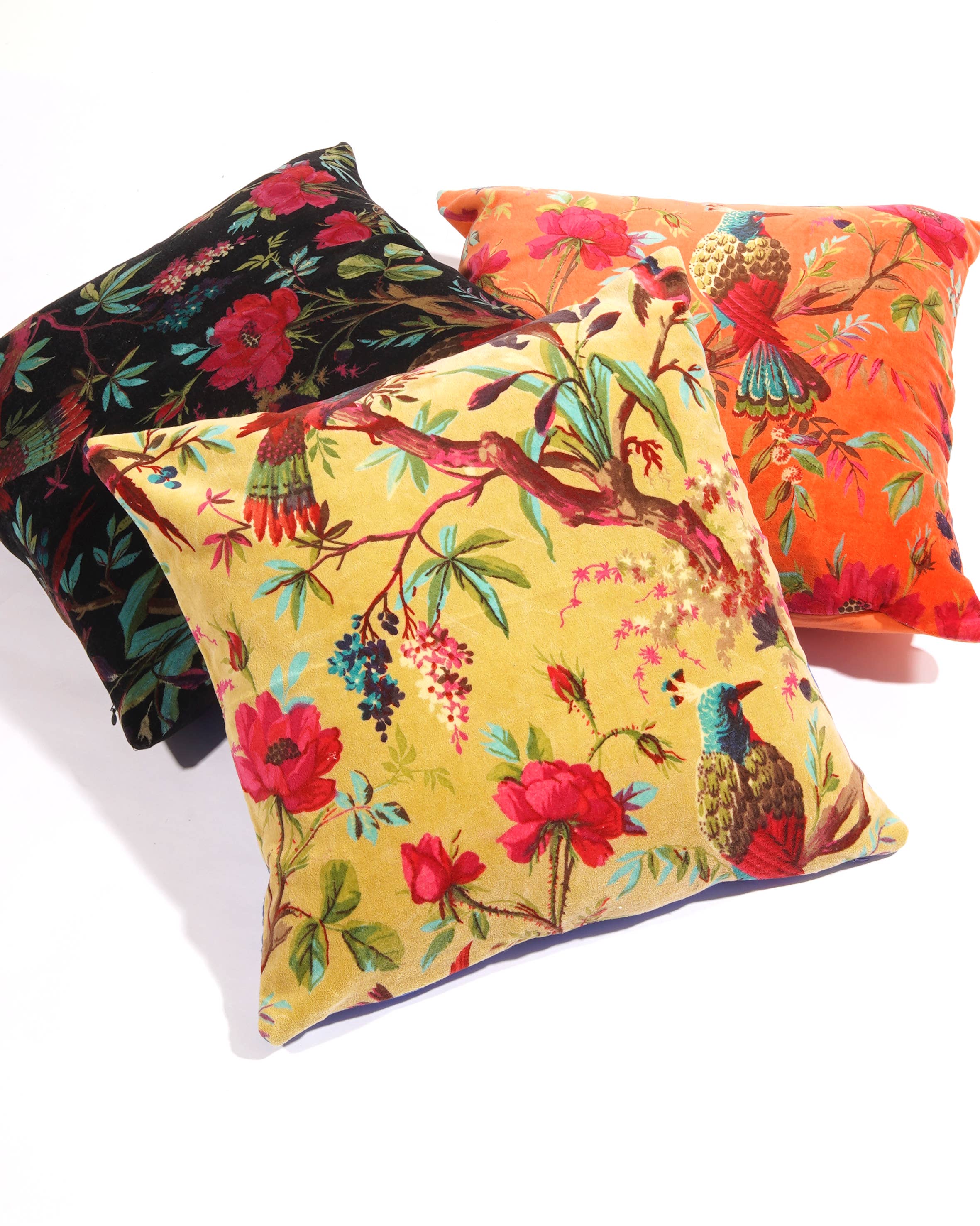 Linen Connections – wholesale Prydnadskuddfodral – Mexikansk målare sammet örngott - blekgul