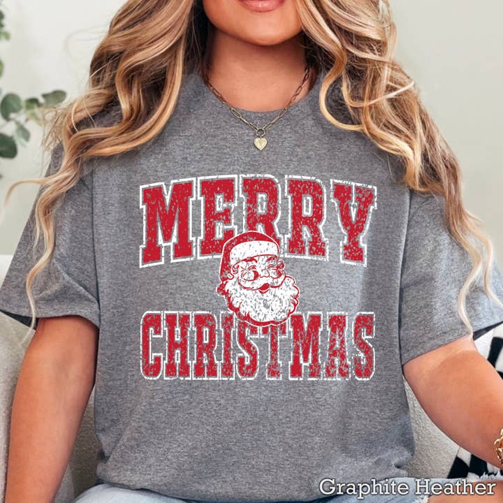 Glædelig jul Vintage Julemand Grafisk T-shirt | Gildan for engroshandel hos Shoppe SHC