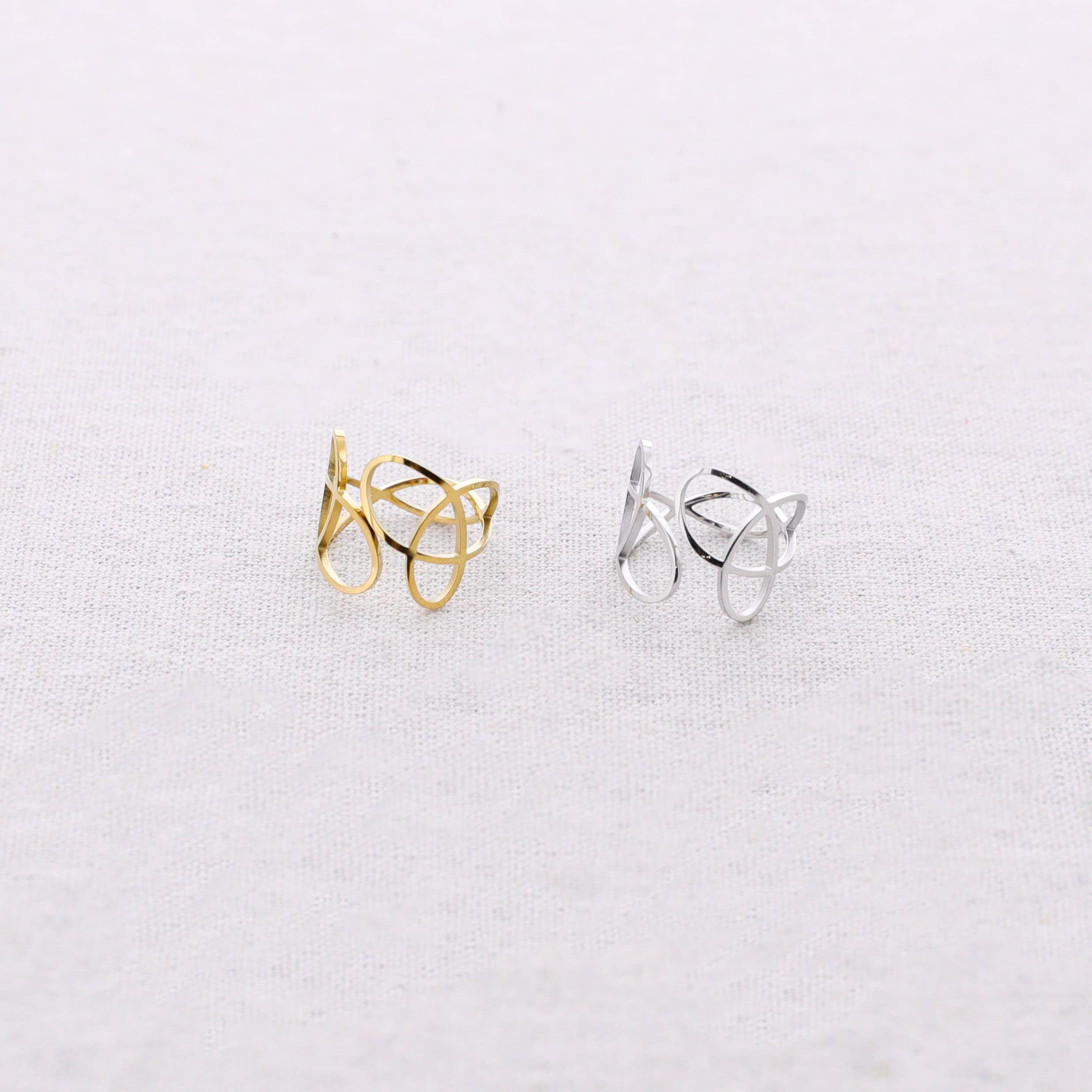 Sonata – wholesale Snap jewellery – Braided Steel Ring1