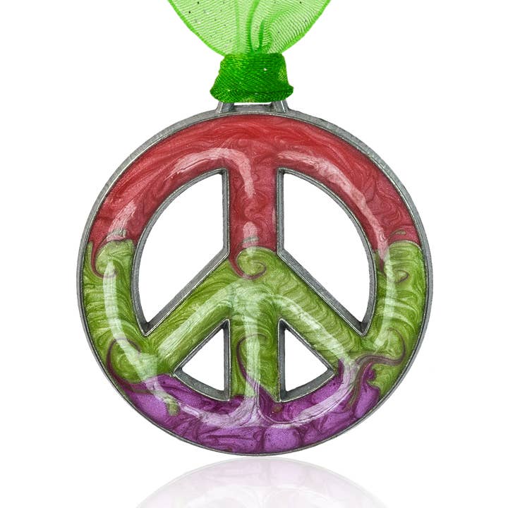 Ornamento Tie Dye Sinal de Paz por atacado de Gloria Duchin