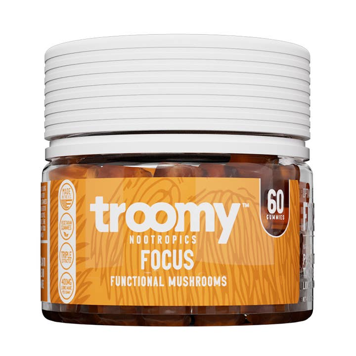 Fokus: Lion's Mane Mushroom Gummies (60 tællinger) for engroshandel hos Troomy Nootropics