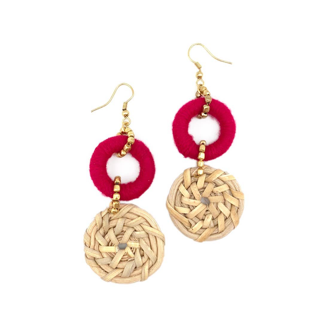 rattan earrings wholesale