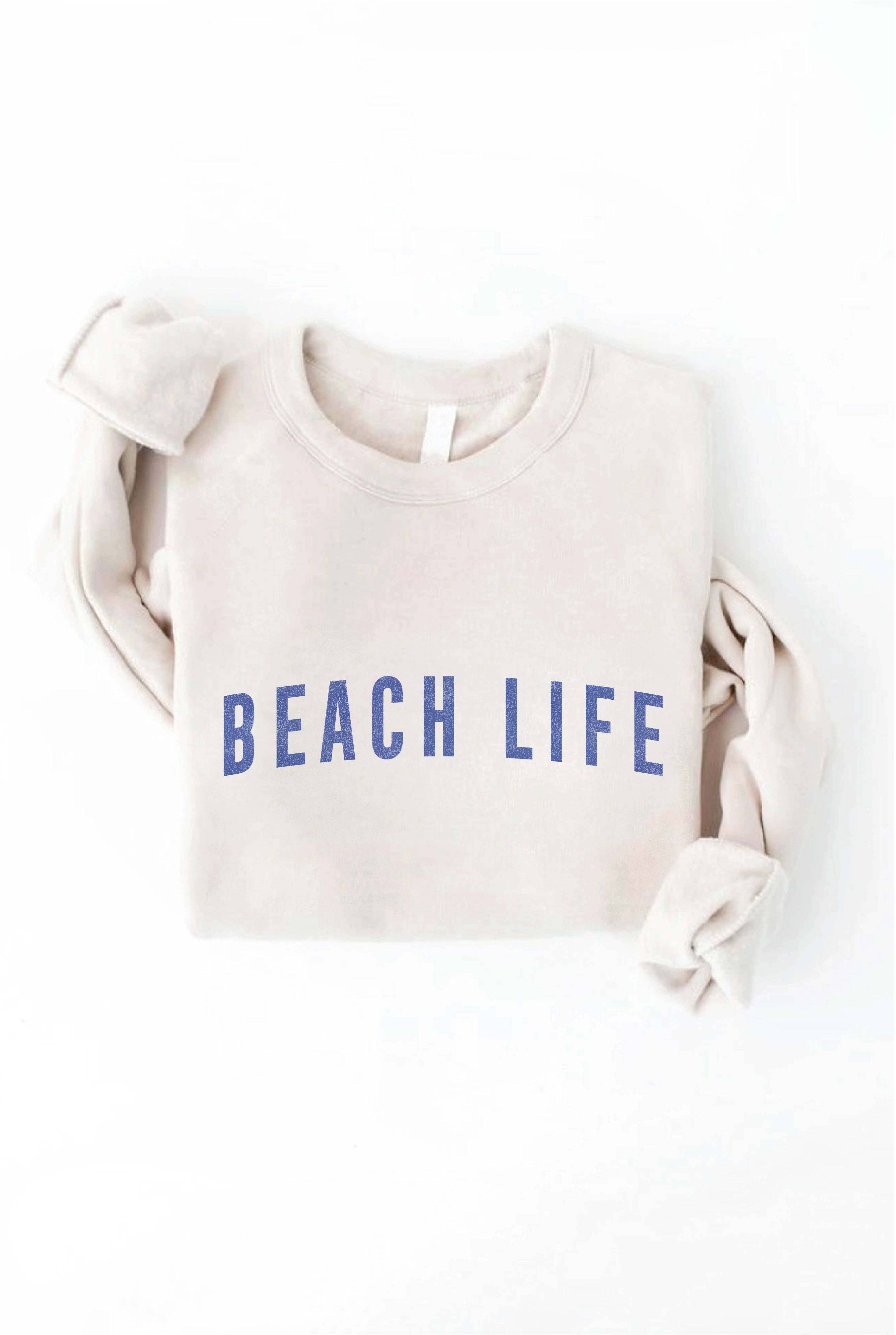 OAT COLLECTIVE - Vendita all'ingrosso Felpa stampata - Donna - Felpa con stampa BEACH LIFE0