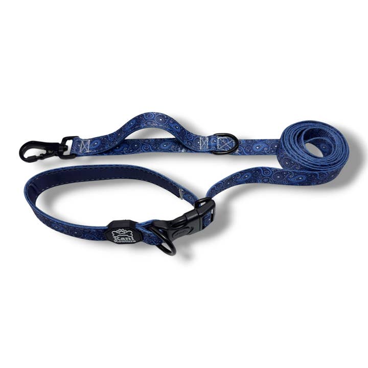 Blue Paisley - Hands Free Leash for wholesale by Kani Kouture