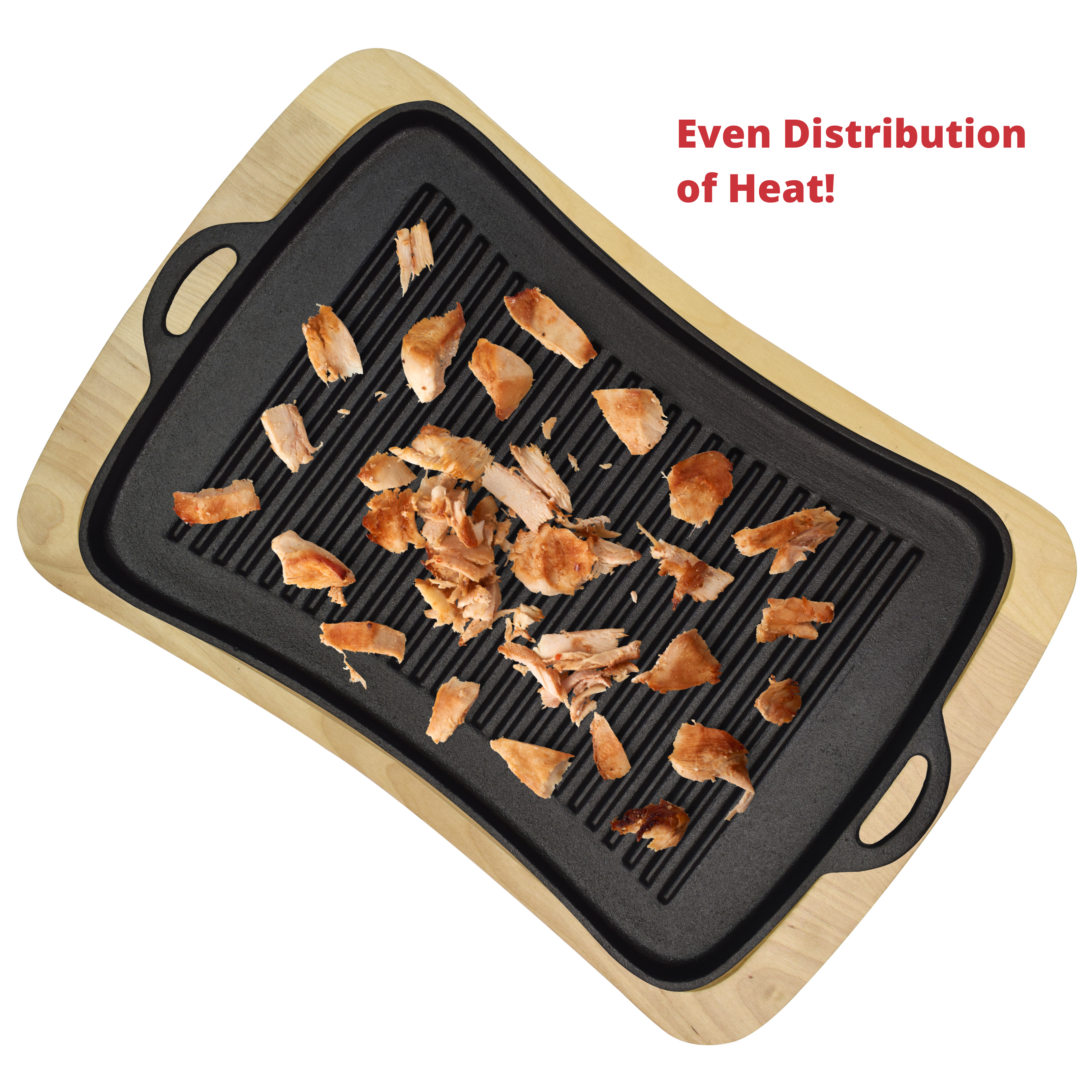 Style Asia - Vente Poêles en fonte - Poêle à fajita en fonte Jim Beam avec dessous de plat en bois8