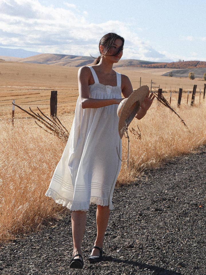 Atèlette - Wholesale Dress - Women's - 70s Inspired Dress, Cotton Sun Dress - Andes Dress1