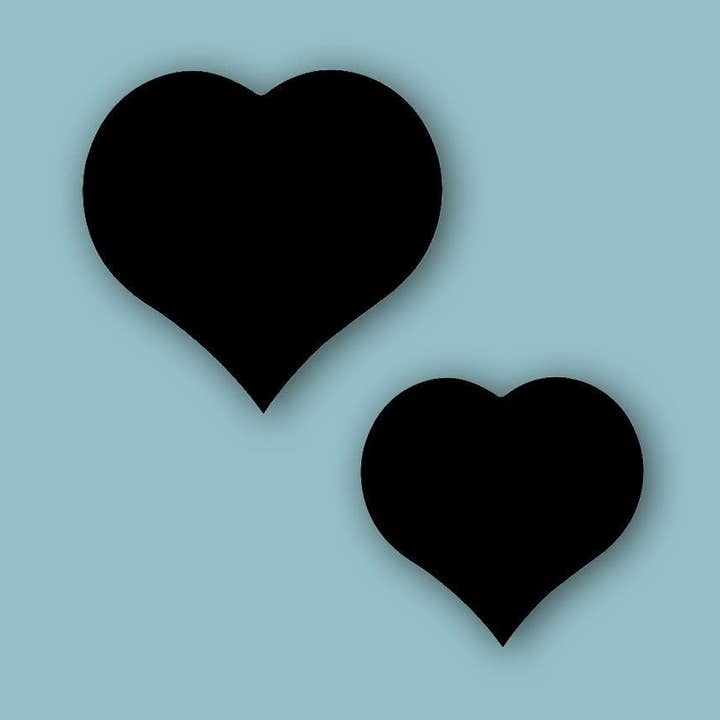 Adhesivo con forma de corazón negro -pegatina-etiqueta- para venta al por mayor de kadopapier.net