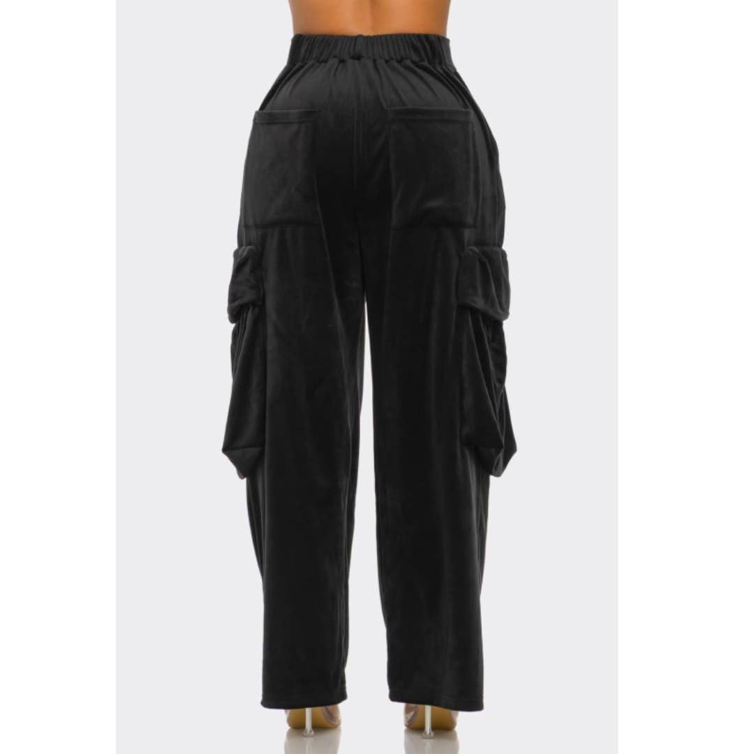 LOVE SENSE - Wholesale Pants - Women's - VELVET BAGGY CRAGO PANTS 2