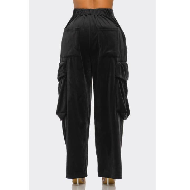 LOVE SENSE - Wholesale Pants - Women's - VELVET BAGGY CRAGO PANTS 2