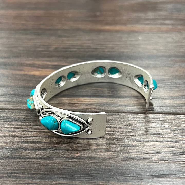 ISAC Trading Inc - Wholesale Cuff Bracelet - 710924, Turquoise Cuff Bracelet