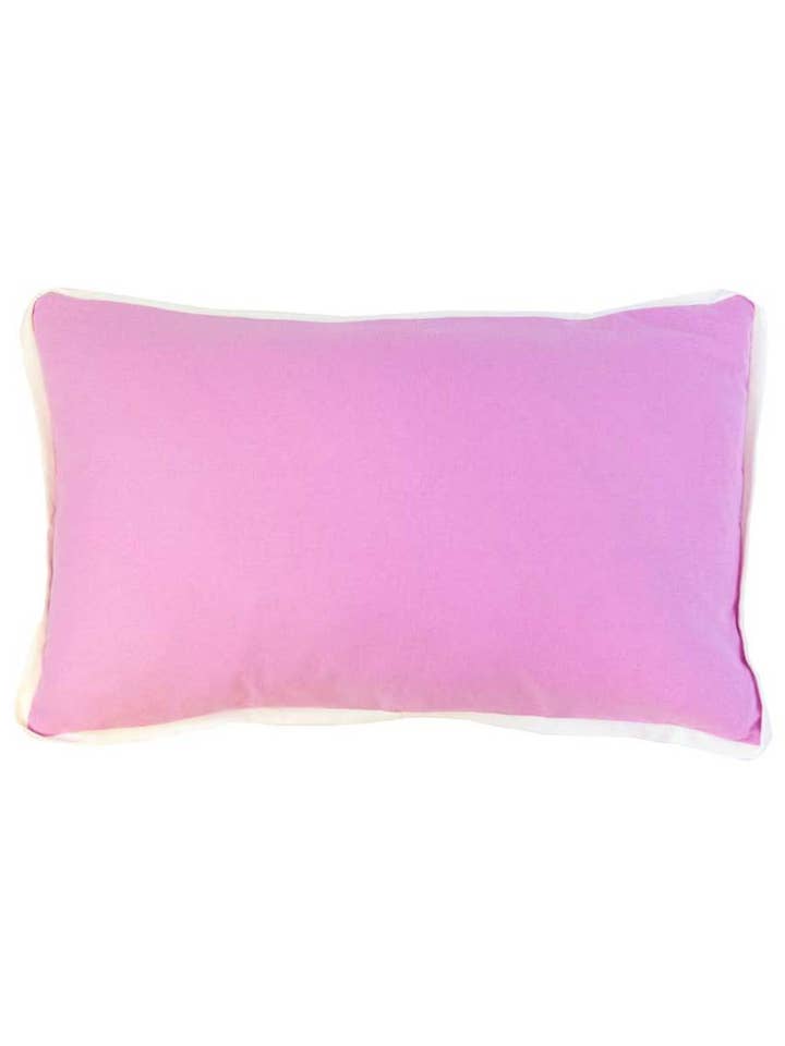 housses de coussin de 12 po x 20 po en tissu uni avec garniture blanche, rose orchidée, lavande pour la vente par Hen House Linens