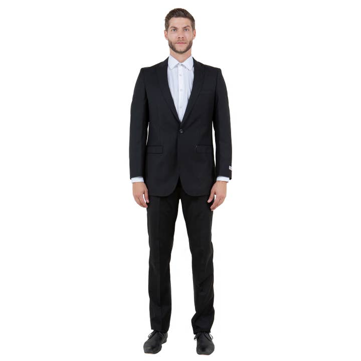 Mens Suits,Slim Fit 2PC- Set, Black for wholesale by Suits America