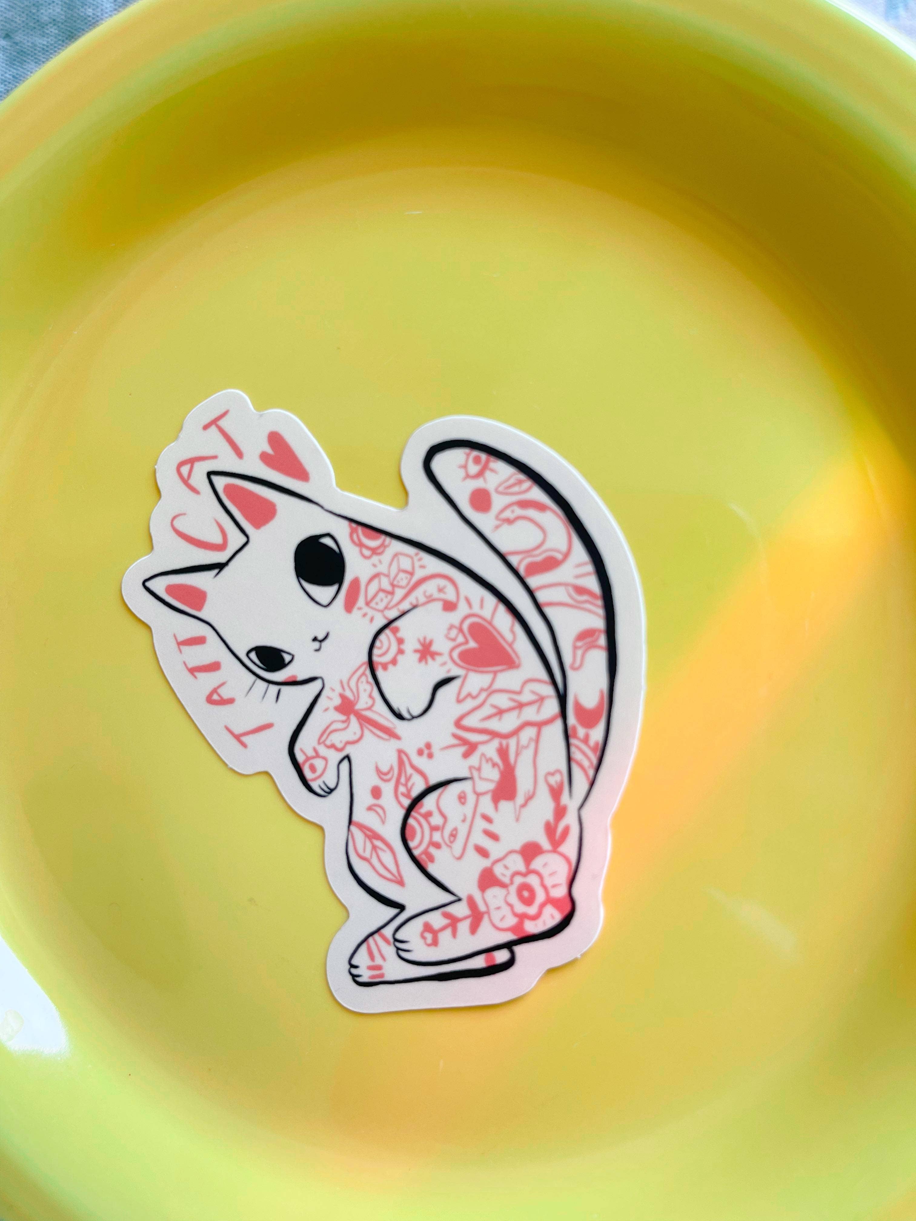 Bunny Dee - Wholesale Sticker - tatt cat matte vinyl sticker1