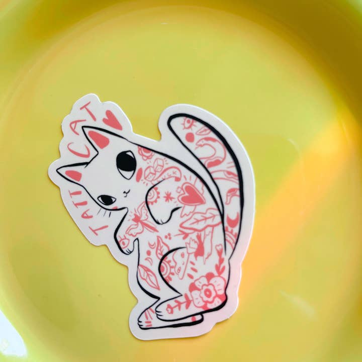 Bunny Dee - Wholesale Sticker - tatt cat matte vinyl sticker1