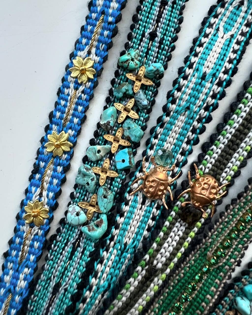 Tezeè - Wholesale Woven/Braided Bracelet - embroidered ikat fabric bracelet9