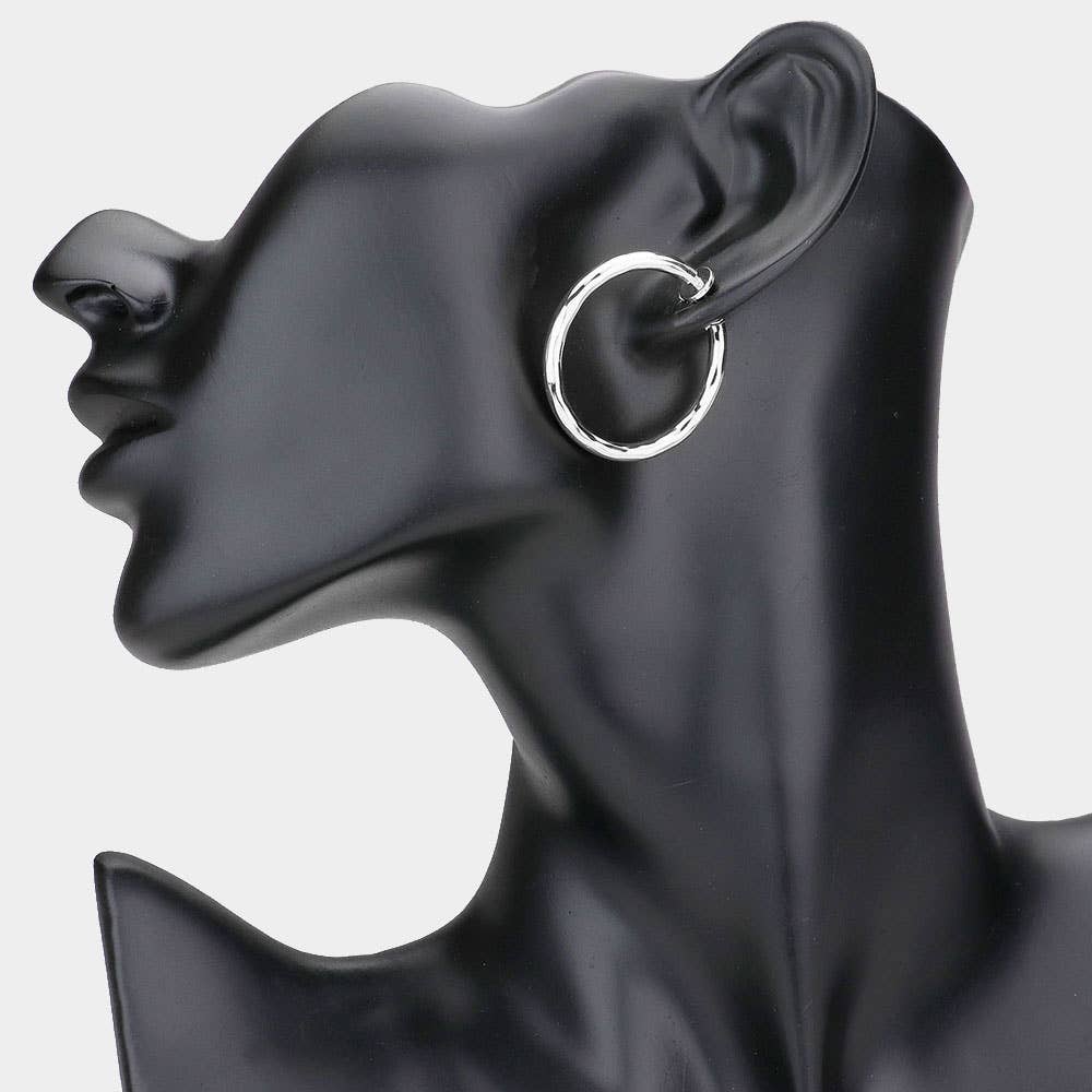 Sensibling Corp. - Wholesale Hoop Earrings - 1.25 Inch Clip On Hoop Earrings3