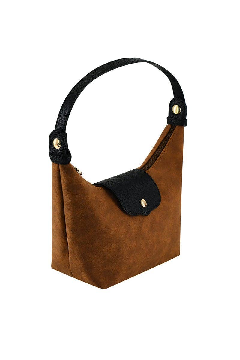 MiMi Wholesale - Vente Sac porté épaule – femme - Sac convertible en daim SU780 : pochette/épaule/croisé3