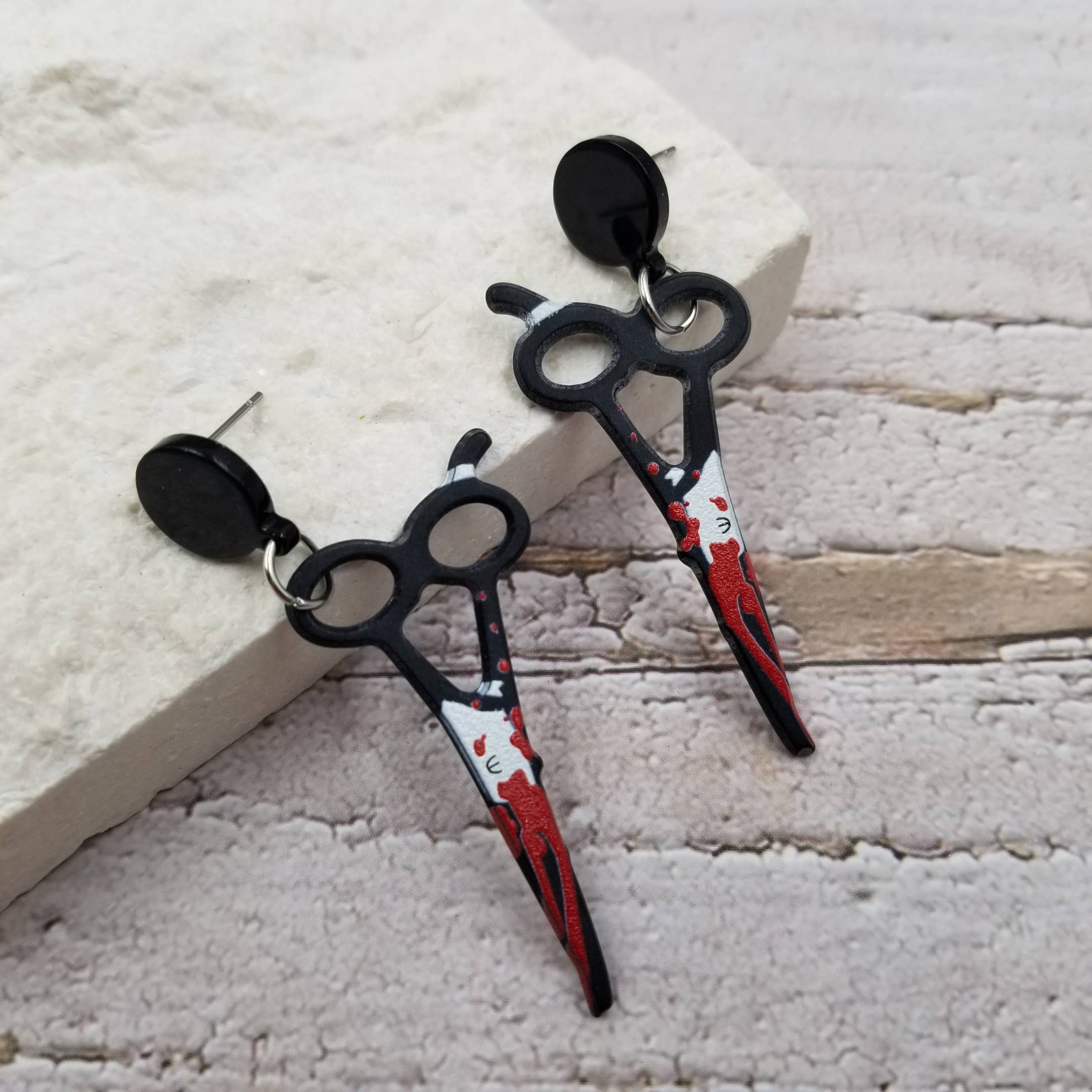 Treasure Wholesale - Wholesale Dangle Earrings - Bloody Goth Halloween Earrings2