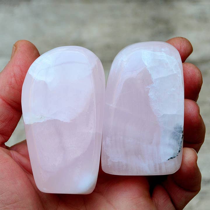 Kaia & Crystals - Wholesale Spiritual Stone/Crystal - 1 Kg Lot of Pink Mangano Calcite Free Forms (4-6 Pcs)4