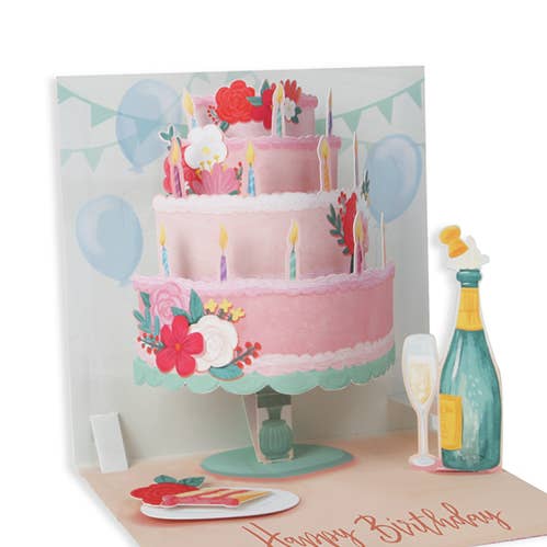 Up With Paper - Wholesale Birthday Card - Layered Cake Pop-Up Card0
