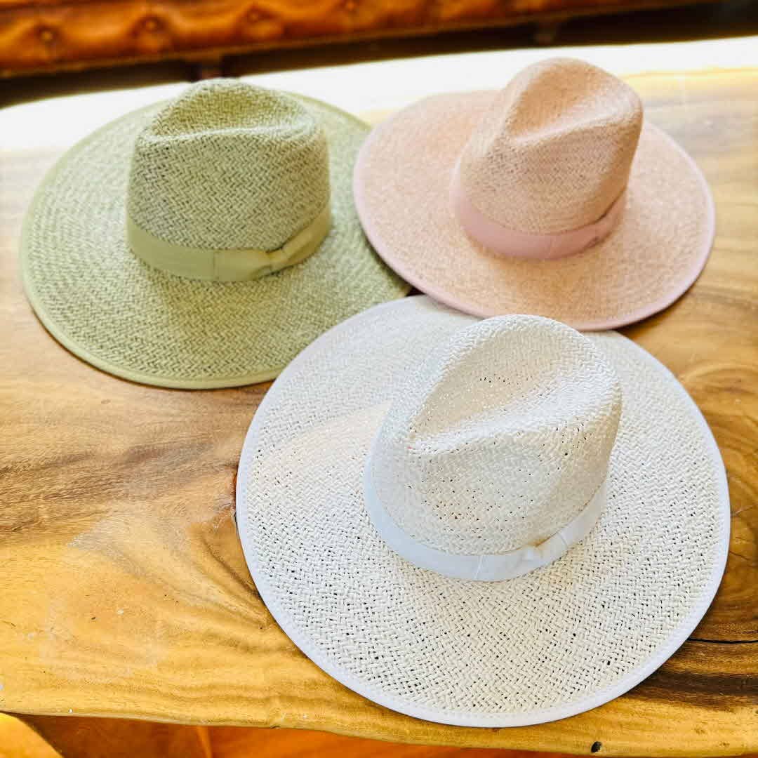 Bella Betty - Wholesale Straw Hat - Women's - Handwoven toyo straw panama hat with matching grosgrain bow 10