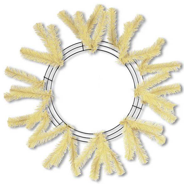 24" Work Wreath Cream XX748839 for wholesale by Trendy tree