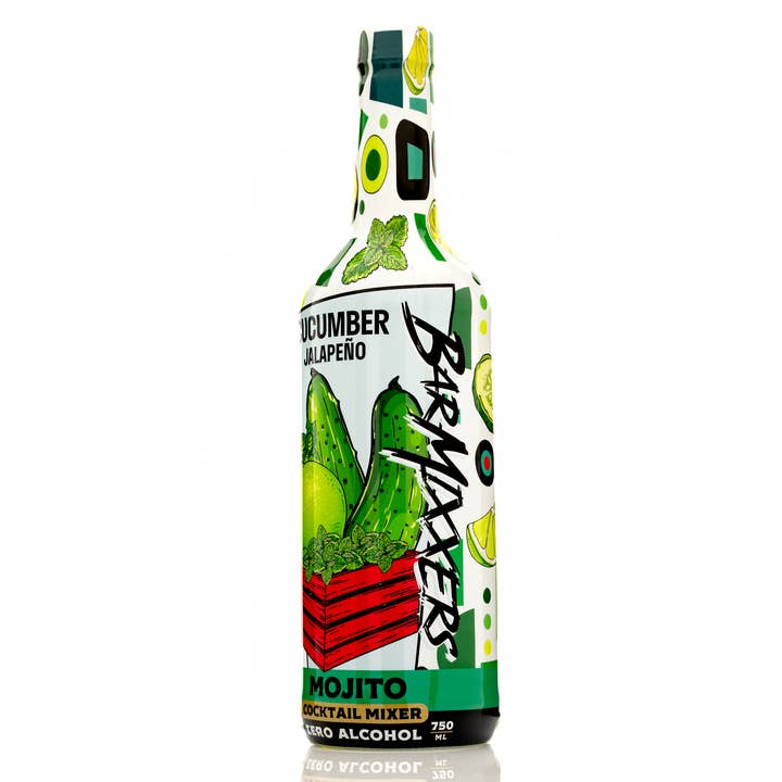 Bar Mixxers - Wholesale Cocktail Mix/Syrup - Cocktail Mixer Cucumber Jalapeño Mojito, Real Lime & Heat.4