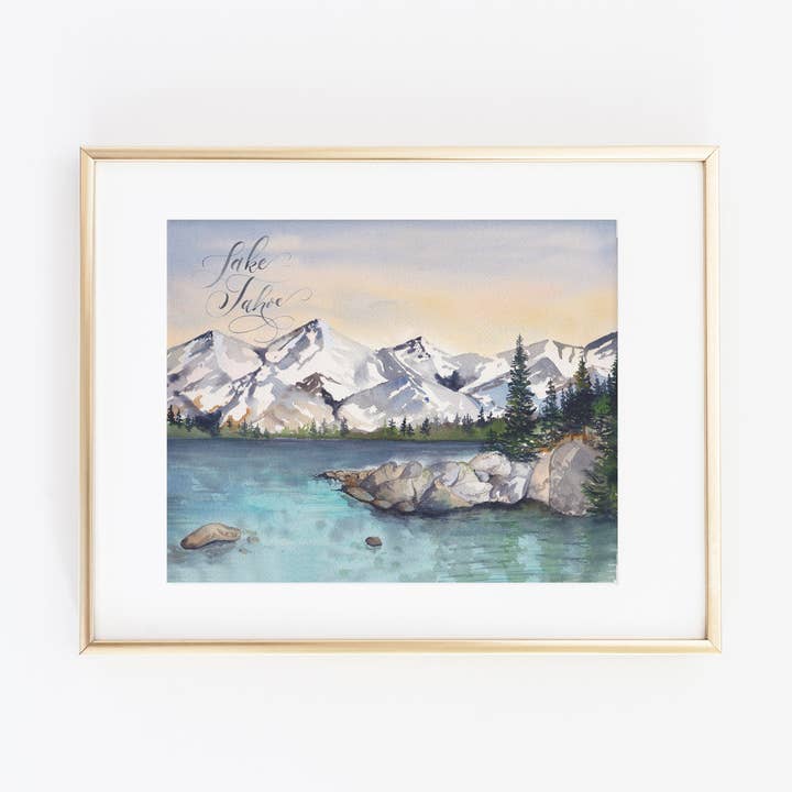 Impression d'art du lac Tahoe pour la vente par Cami Monet