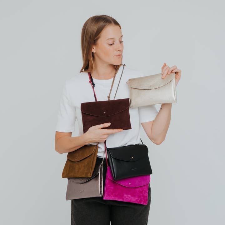 Ann Kurz - Wholesale Clutch Bag - Women's - Cute Clutch - Metallic Champagne1