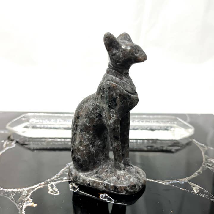 The Crystal Tabby – Estatueta decorativa por atacado – Escultura de Gato Egípcio Yooperlite1