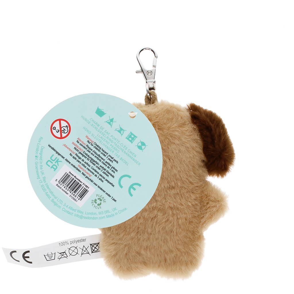 Rex B2B - UK – wholesale Keychain – Unisex – Fluffy keyring bag charm - Dog2