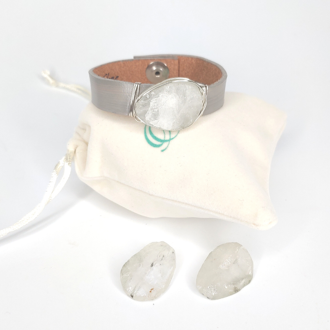 Beauty In Stone Jewelry - Wholesale Bangle Bracelet - Gemstone Leather Band0