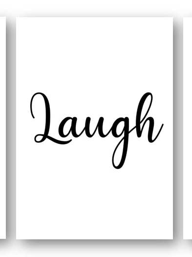 Second Ave A4 Set van 3 Live Laugh Love Quote Home Print Poster Wall Art voor wholesale door Second Ave Gift Company