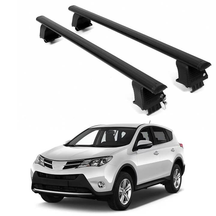 Barras Transversales de Techo ERKUL Para TOYOTA RAV4 2013-2018 Techo Desnudo Aluminio Negro para venta al por mayor de Erkul Auto USA