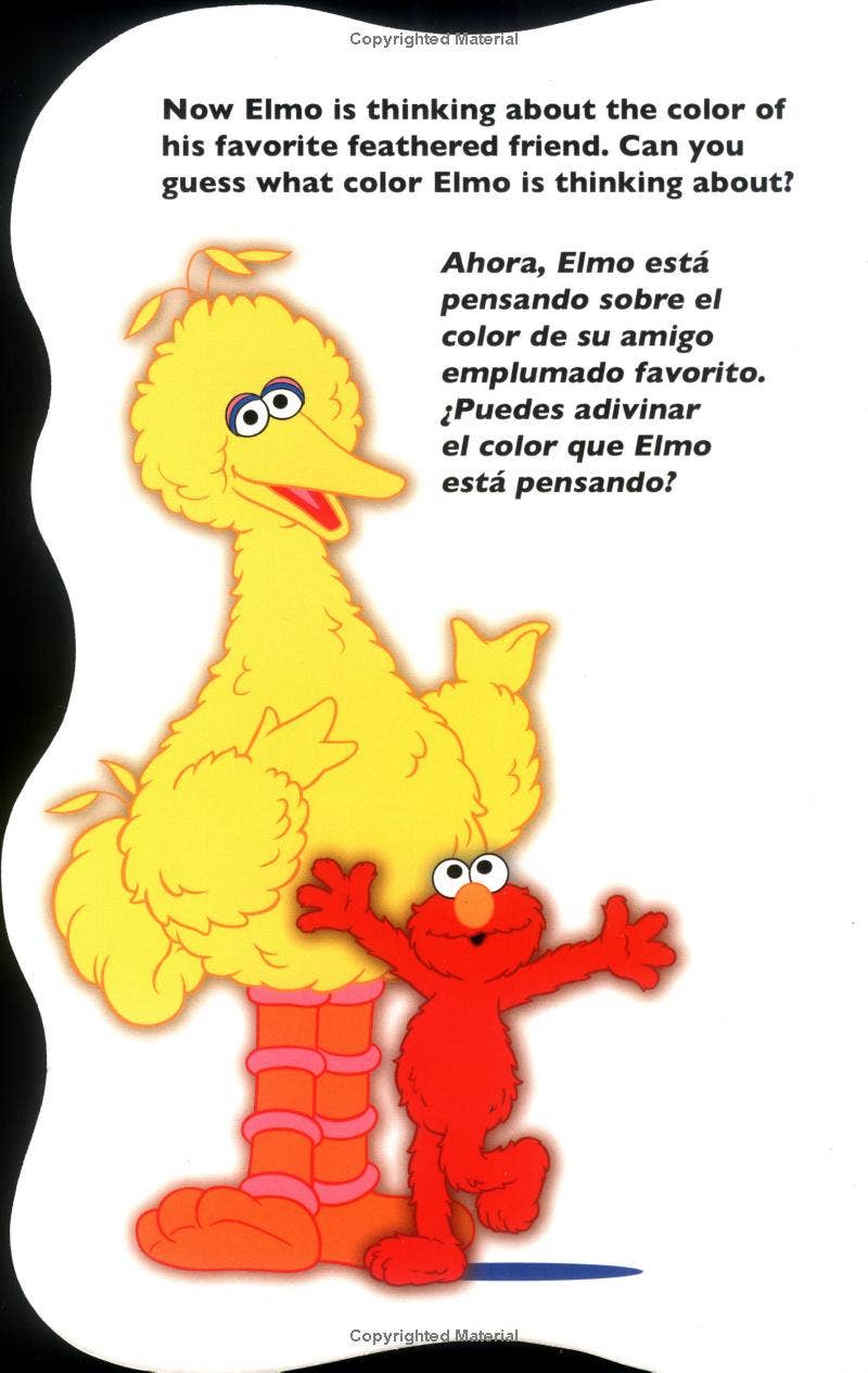 REMOVED BRAND - Wholesale Preschool Book (3-5) - Elmo's Guessing Game About Colors bilingual5