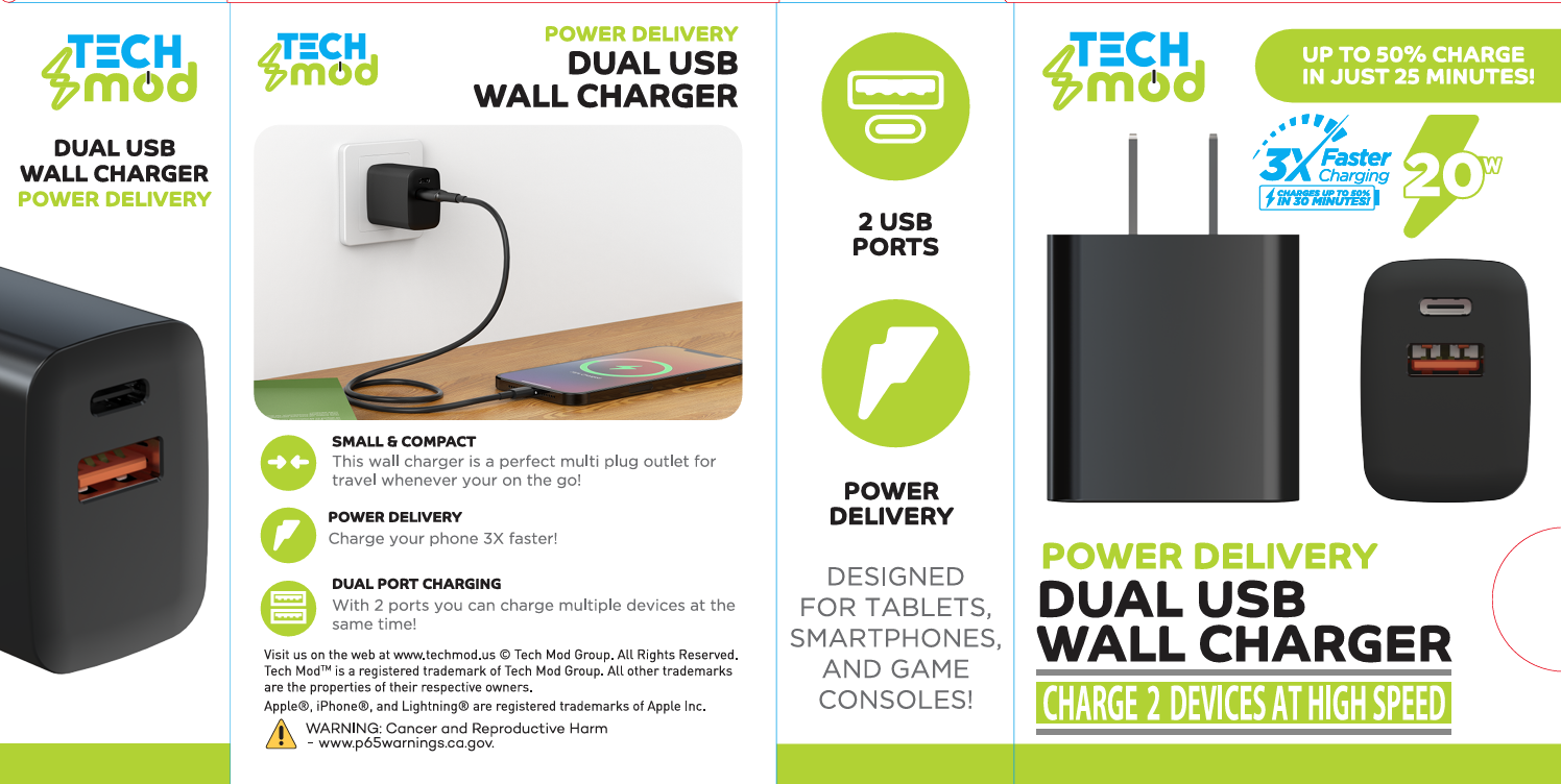 LAX Gadgets - Wholesale Portable Charger - LAX Gadgets Dual USB Wall Charger – Fast Charging Adapter10