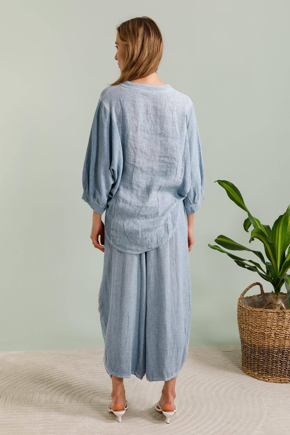 LÉA & LUC - Wholesale Pants - Women's - 100% Linen Trousers REF. 953013