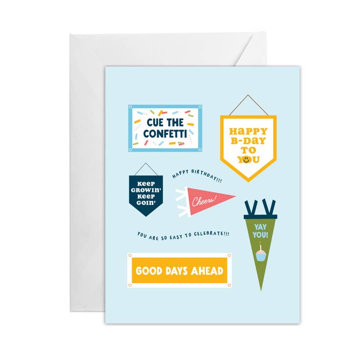 Confetti Flags Greeting Card for wholesale by Oh Happy Dani