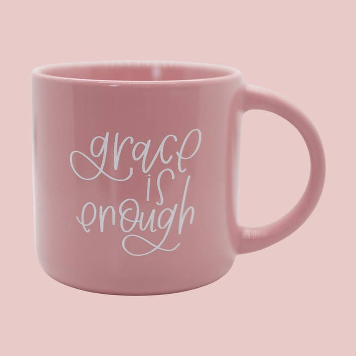Paige Tate Christian Gifts - Wholesale Coffee Mug - Grace is Enough : Pink Christian Coffee Mug 0