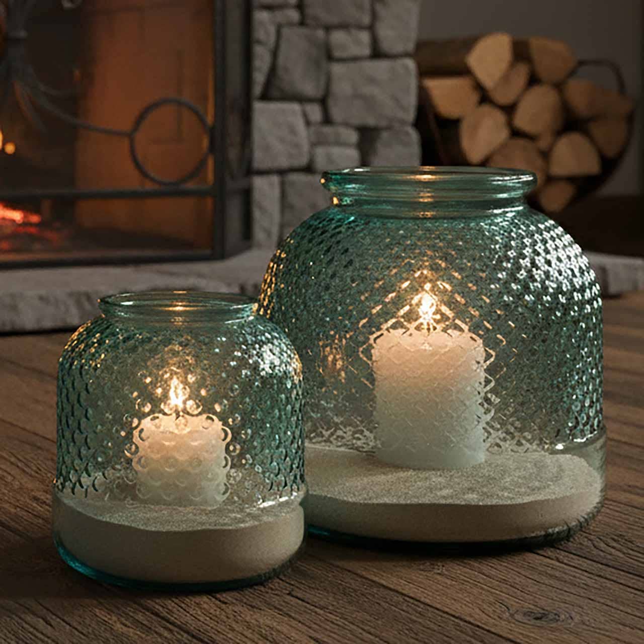 Couronne Co. - Wholesale Vase - Diamond Glass Hurricane, 9 ½”3