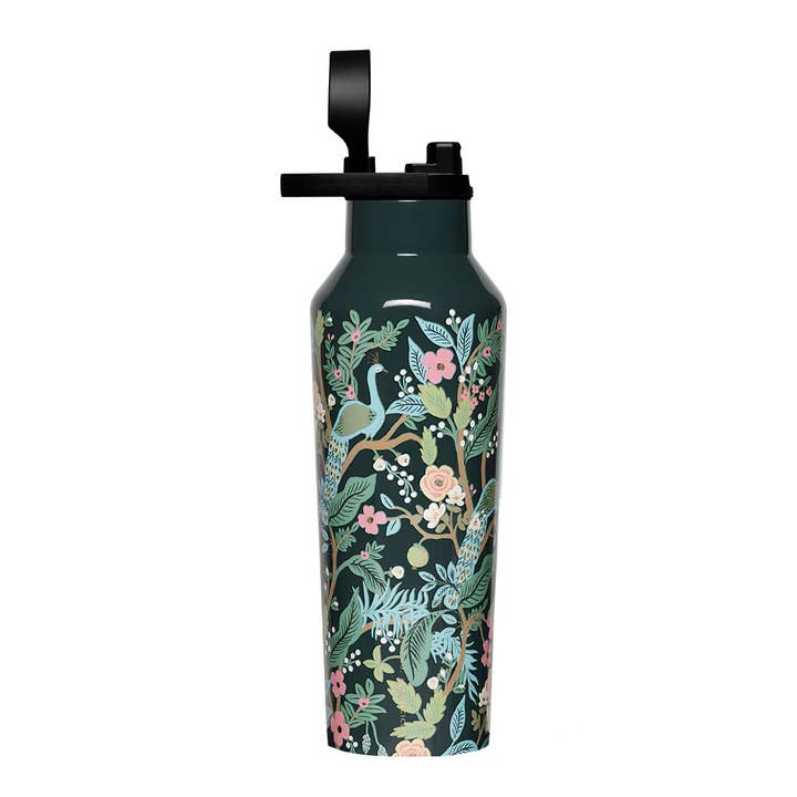 CORKCICLE - Wholesale Water Bottle - Sport Canteen - 20oz Rifle Paper - Peacock Blue