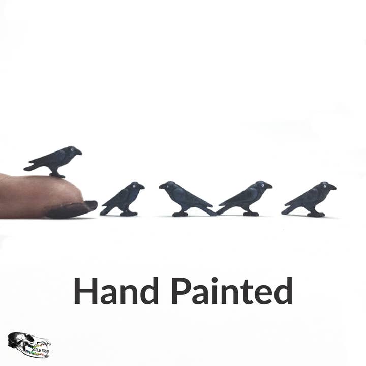 The Scale Grail - Wholesale Decorative Figurine - Miniature Raven - 1:24 scale (set of 5)