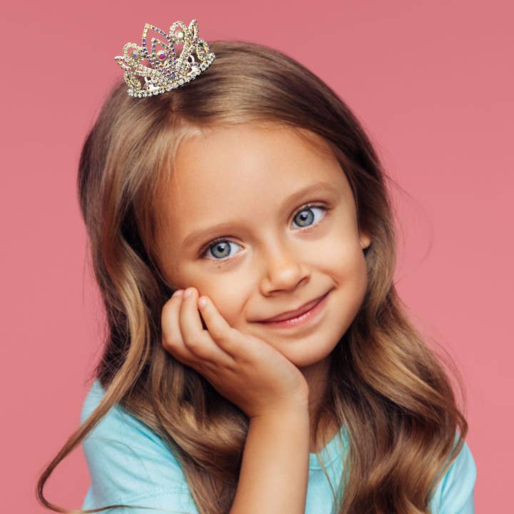 Mini diadème de princesse pavé de strass pour la vente par Sensibling Corp.