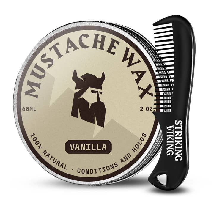 Striking Viking - Vente Produit structurant pour la barbe - Cire à moustache et peigne